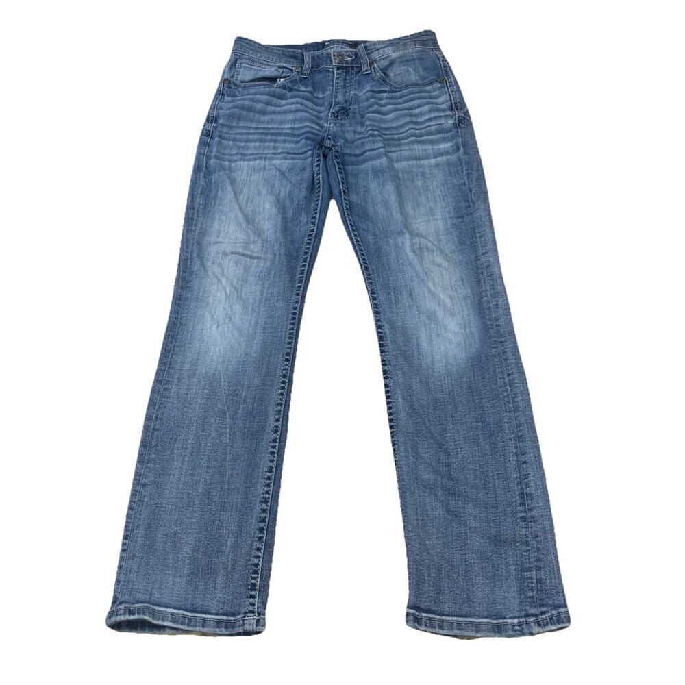BKE Buckle Jeans Jake Straight Mens 32x32 Blue Denim Stretch Cowboy Casual